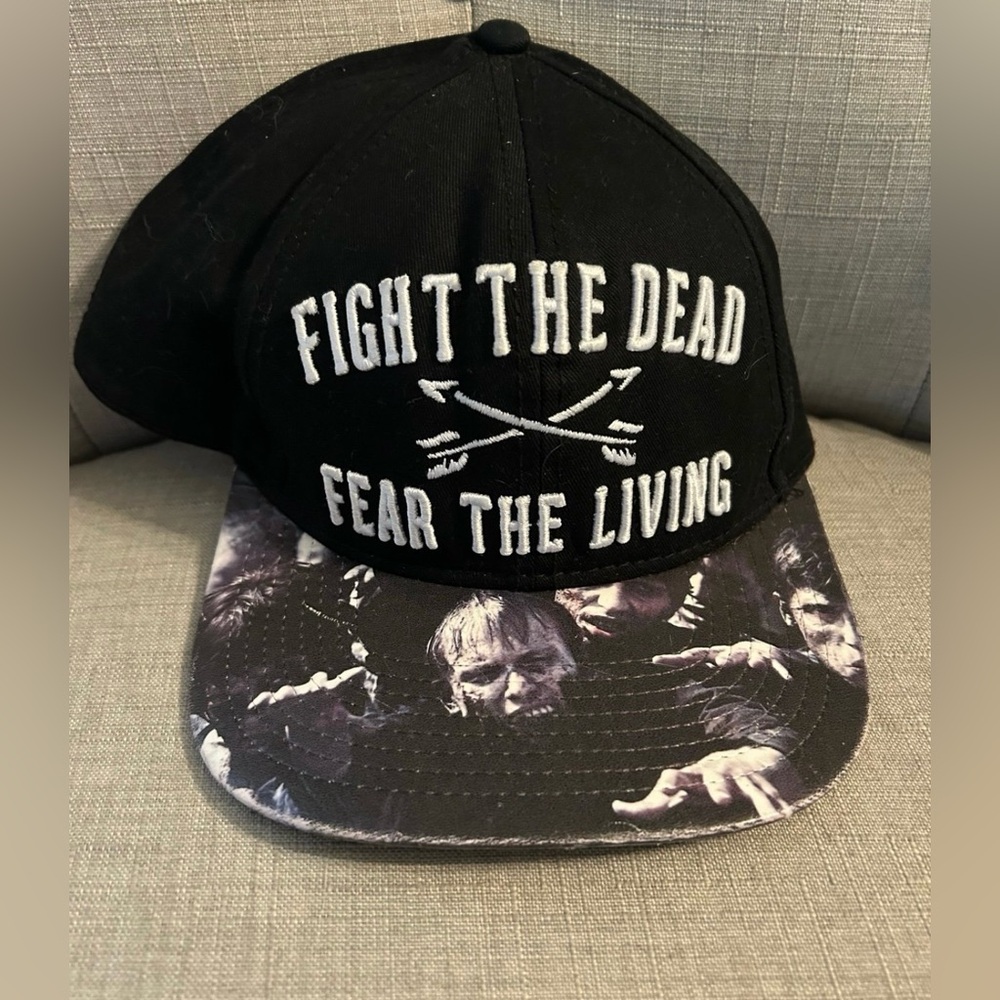 The Walking Dead Black Graphic Cap with White Text